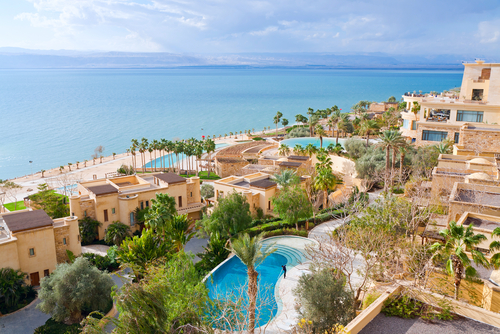 Panorama,Of,Resort,On,Dead,Sea,Coast,,Jordan