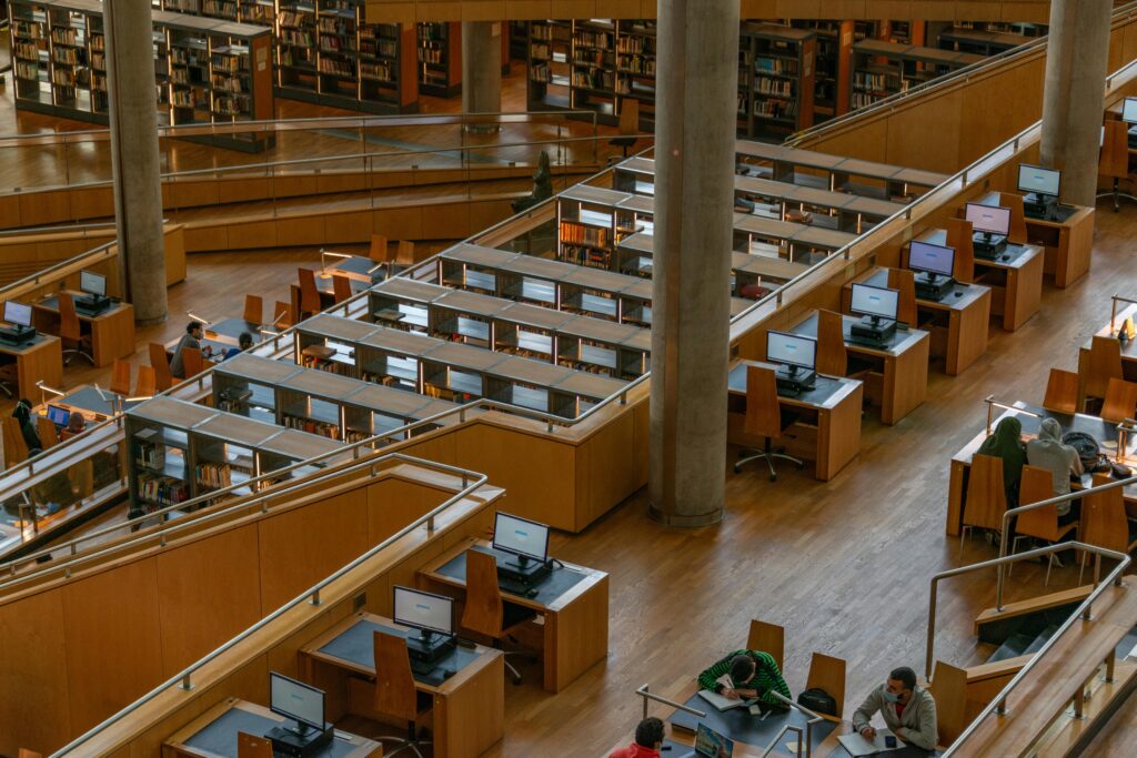 Photo by Diego F. Parra: https://www.pexels.com/photo/interior-of-the-library-of-alexandria-alexandria-egypt-15238618/